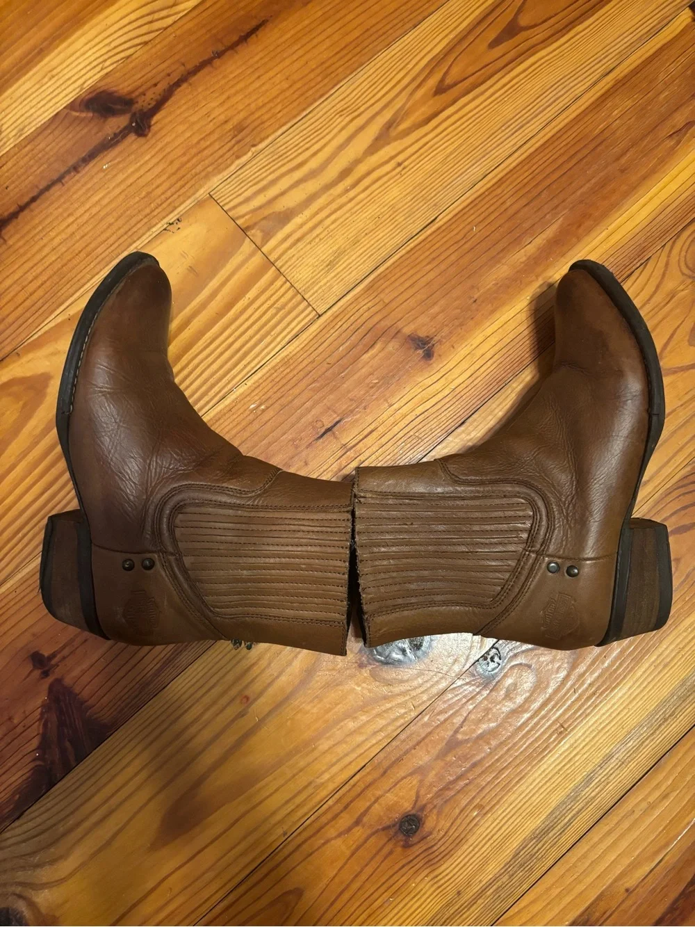 Harley-Davidson Brown Leather Women's Ankle Booties